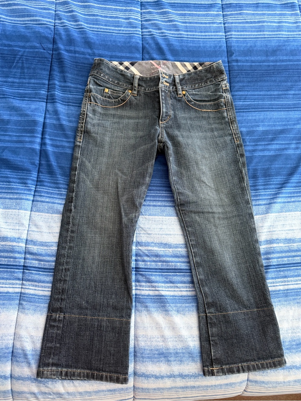 Burberry Women's Dark Indigo Wide-Leg Jeans